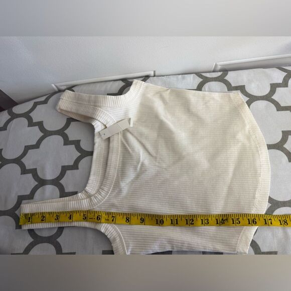 Madewell The Tailored Crop Tank in Sleekhold NWT Size XXS - Picture 5 of 7